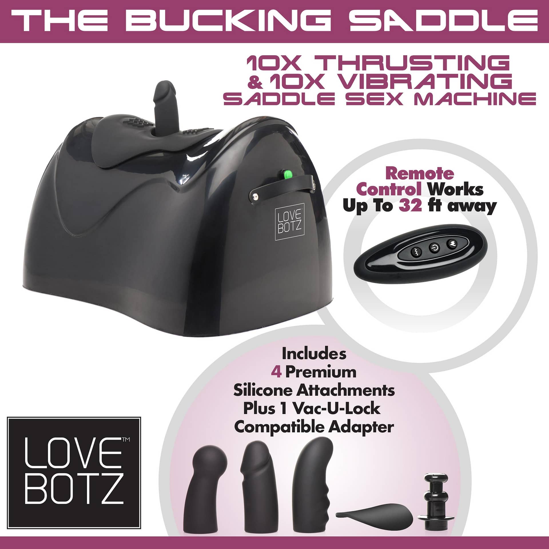 The Bucking Saddle 10X Thrusting And Vibrating Saddle Sex Machine The