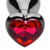 Scarlet Heart Jeweled Anal Plug Close Up