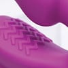 Vibrating Strapless Strap-on Dildo Close Up On Clit Stimulator