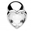 Melted Heart Jeweled Anal Plug Bottom View