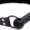Red & Black Silicone Bit Gag Close Up