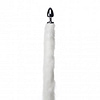 White Mink Tail Anal Plug