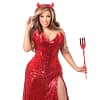 Devil Long Premium Corset Dress Costume