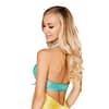 Padded Shell Tie Top with Romper Aqua:Yellow Back