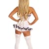 White Navy Officer Overbust Premium Corset Back