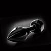 Hand Blown Black Glass Butt Plug Side View