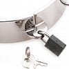 Stainless Steel Locking Bondage Collar Close Up