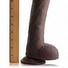 Black Realistic 10 Inch Dildo Measured