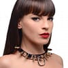 Spiked Locking Slave Collar With Model