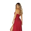 Sensual Satin Red Maxi Dress Back