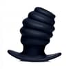 Ribbed Hollow Anal Plug Side View