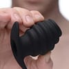 Ribbed Hollow Anal Plug With Model