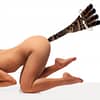 Wagging Leopard Tail Anal Plug With Model Demo