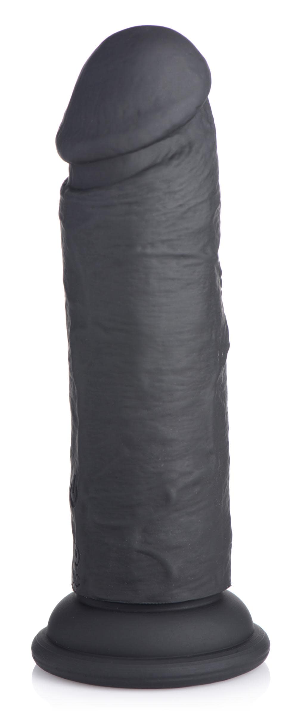 Power Player 28X Vibrating Silicone Dildo with Remote - Black - Image 3