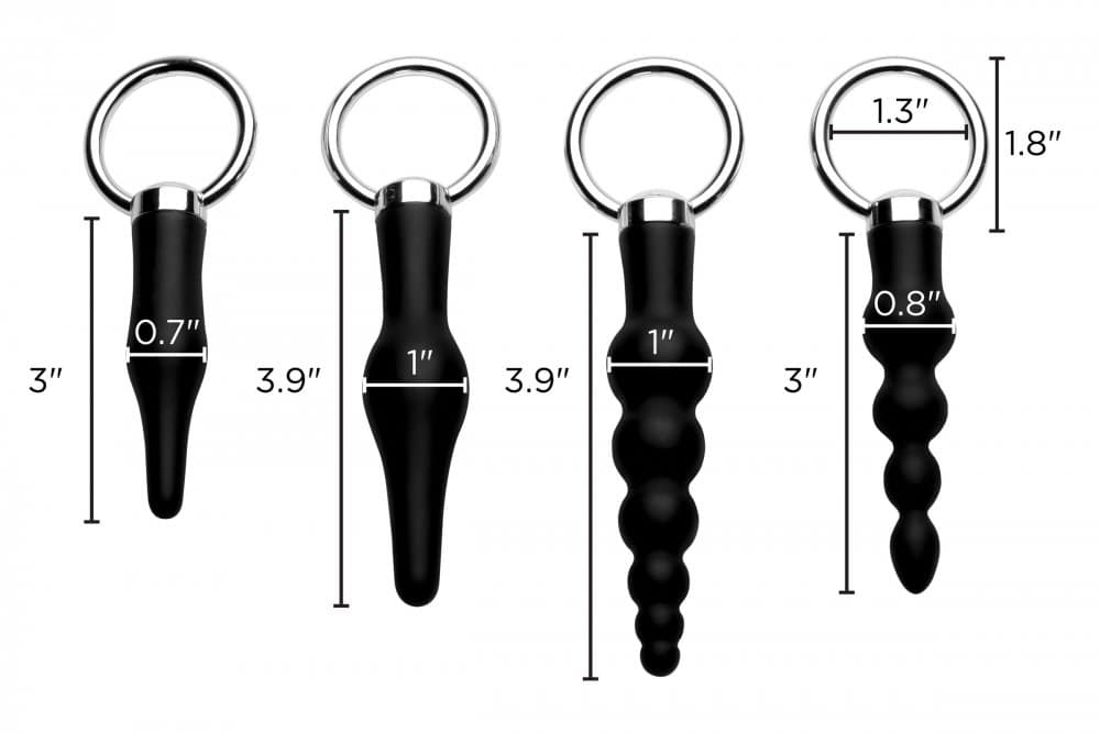 Ringed Anal Stimulation Set With Measurements