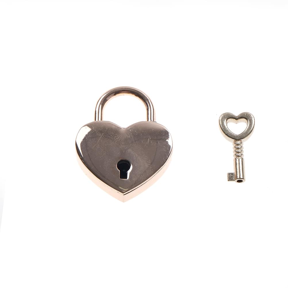 Rose Gold Heart Shaped PadLock