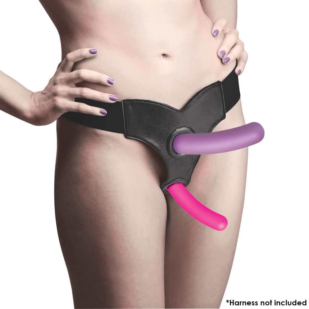 Triple Peg 28X Vibrating Silicone Dildo Set with Remote Control - Image 4