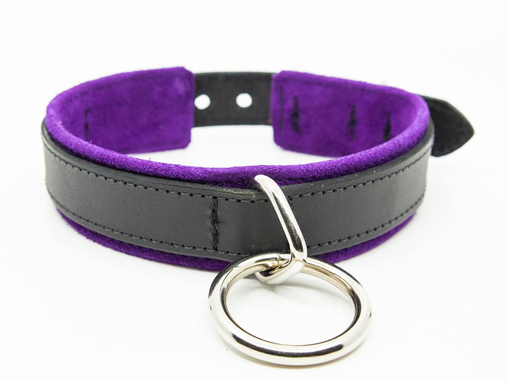 O Ring Submissive Training Collar Purple