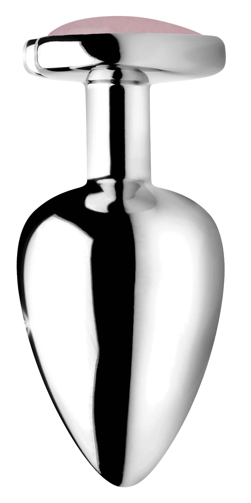 Authentic Rose Quartz Gemstone Heart Anal Plug - Large - Image 5