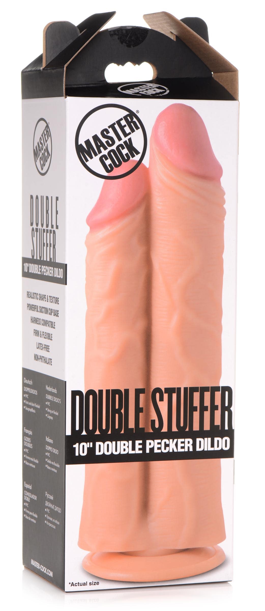 Double Stuffer 10 Inch Dildo - Light - Image 8