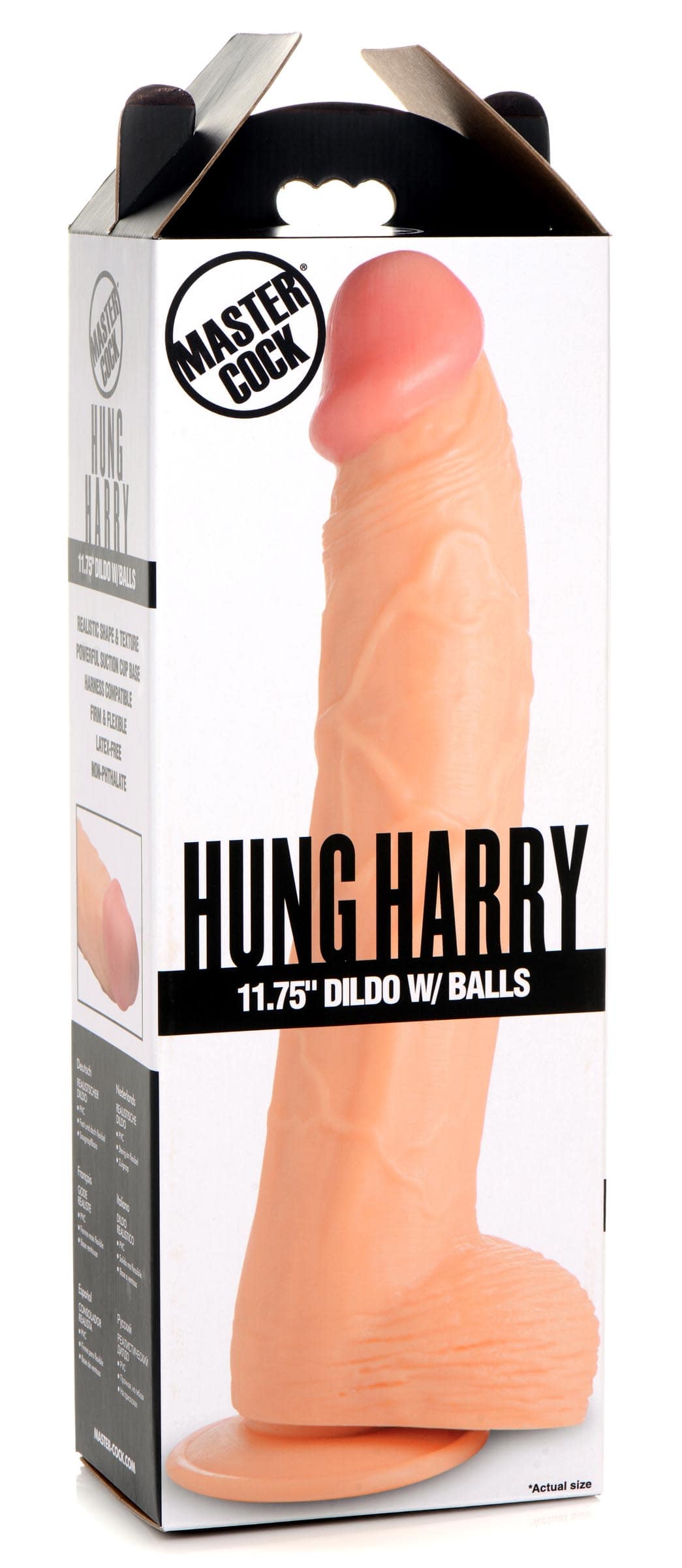 Hung Harry 11.75 Inch Dildo with Balls - Light - Image 7