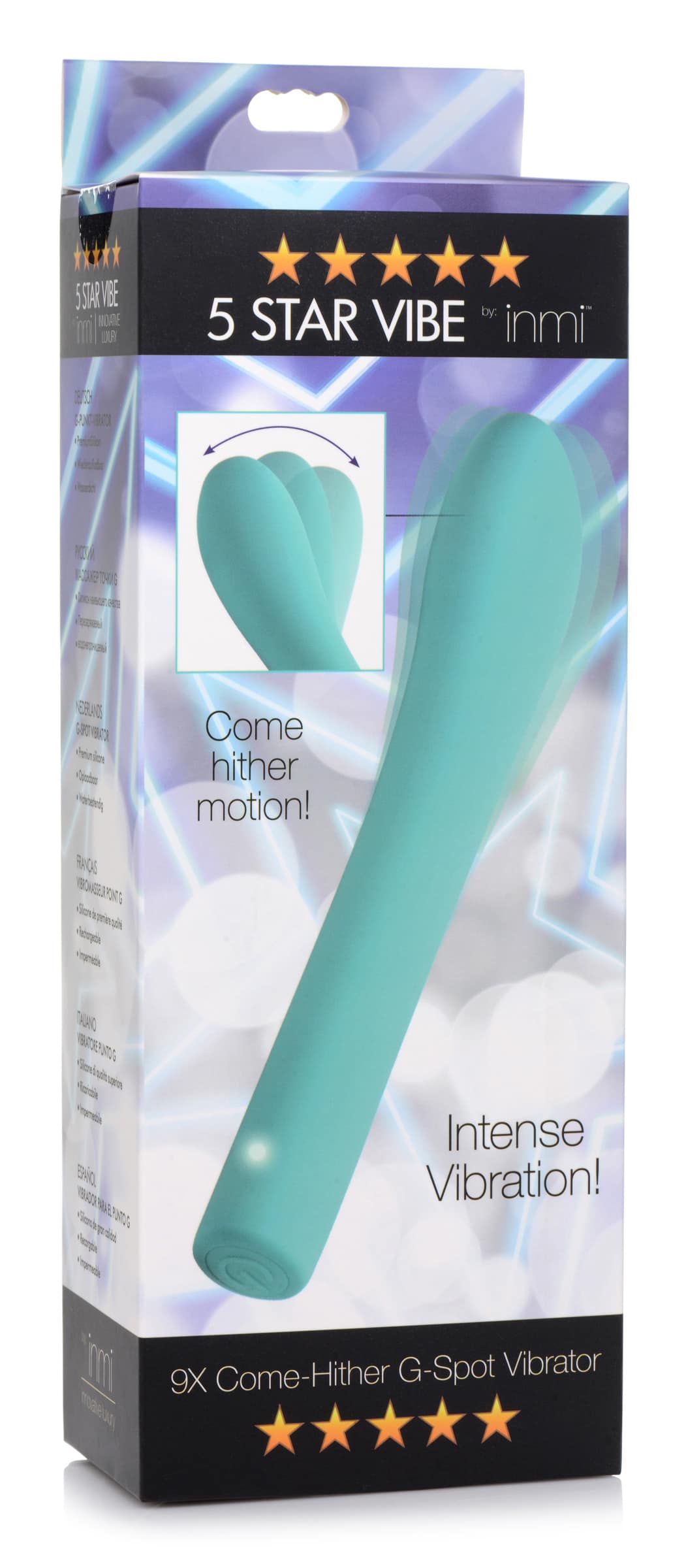 5 Star 9X Come-Hither G-Spot Silicone Vibrator - Teal - Image 6