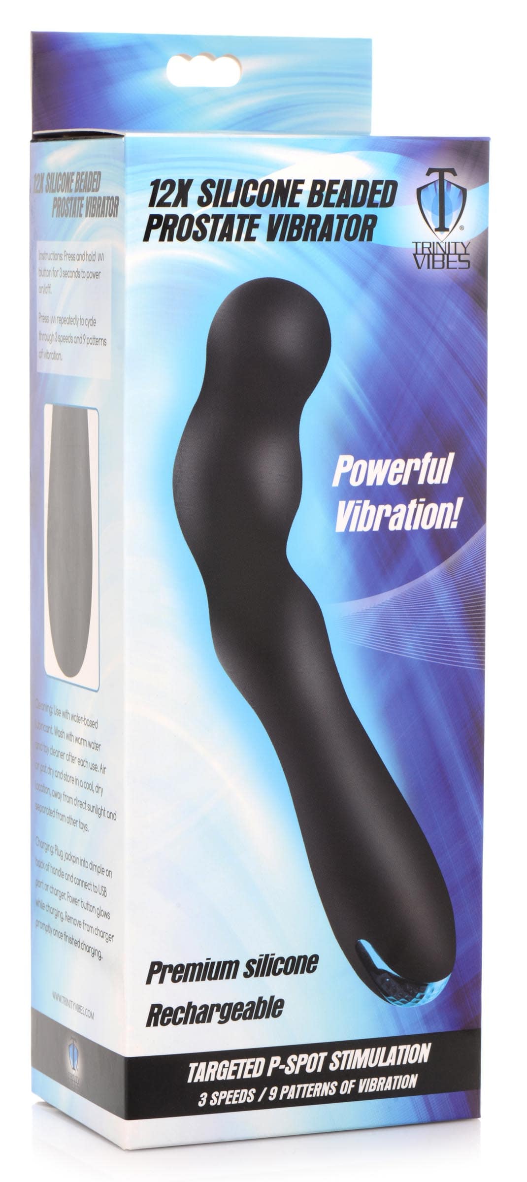 12X Silicone Beaded Prostate Vibrator - Image 6