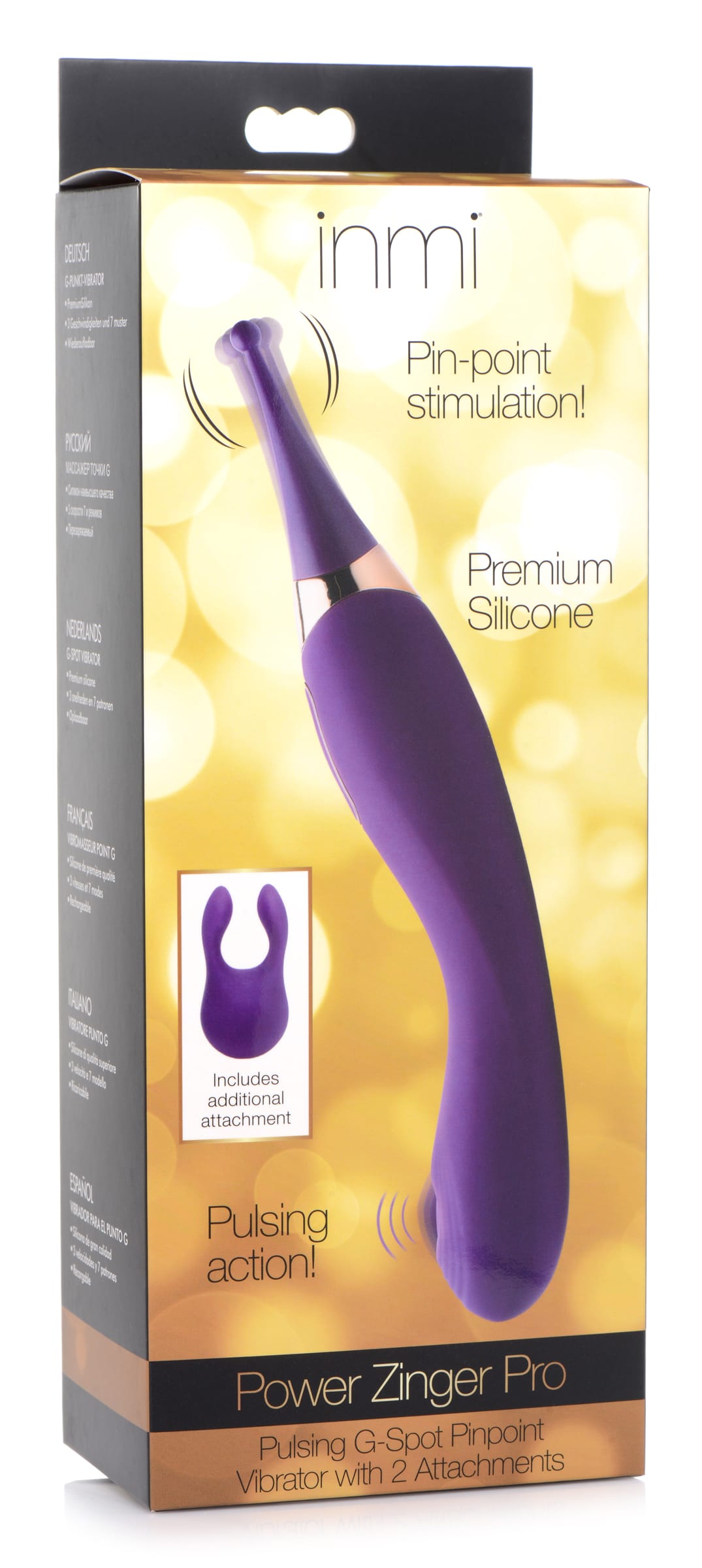 Pulsing G-spot Pinpoint Silicone Vibrator with Attachments - Image 10