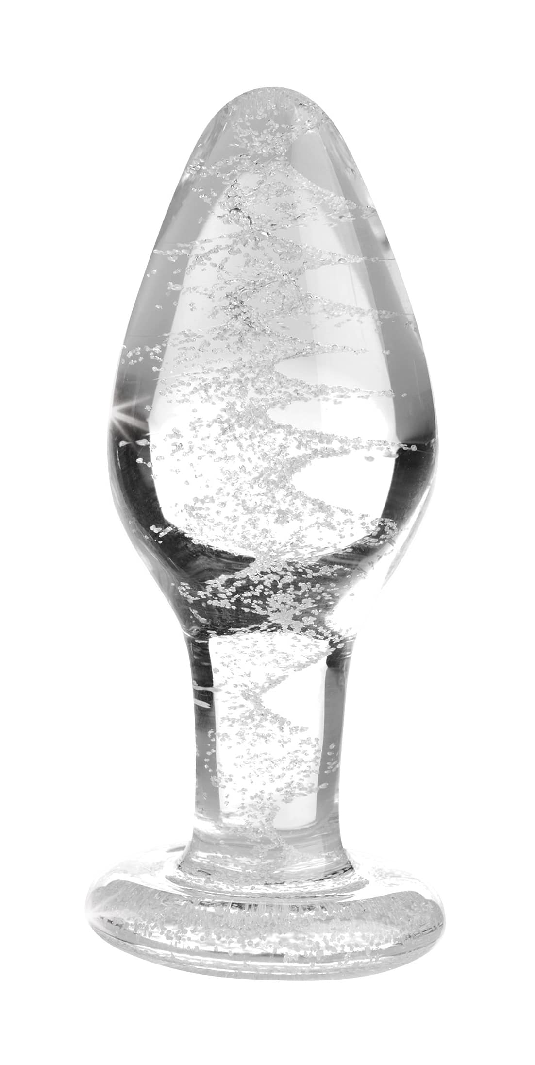 Glow-In-The-Dark Glass Anal Plug - Medium - Image 3