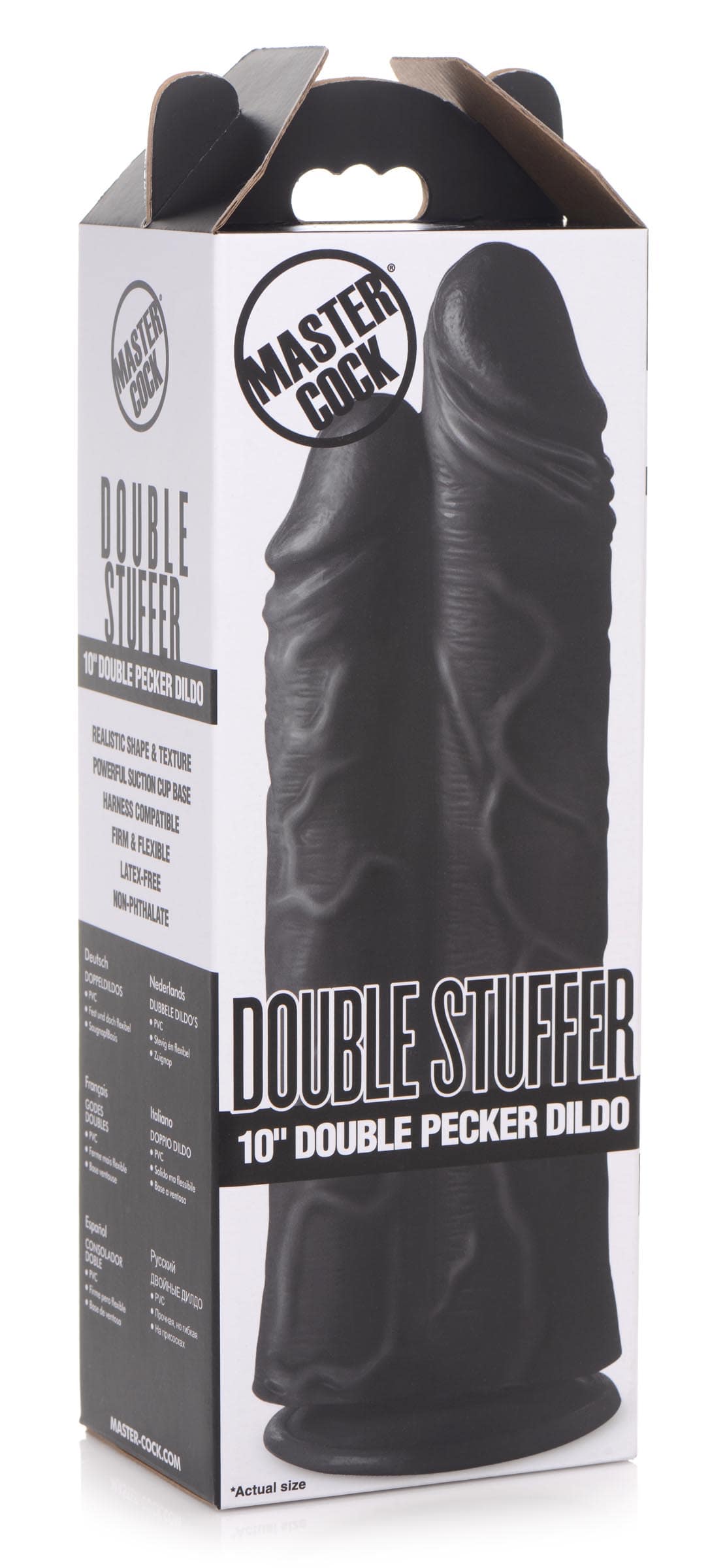 Double Stuffer 10 Inch Dildo - Black - Image 7