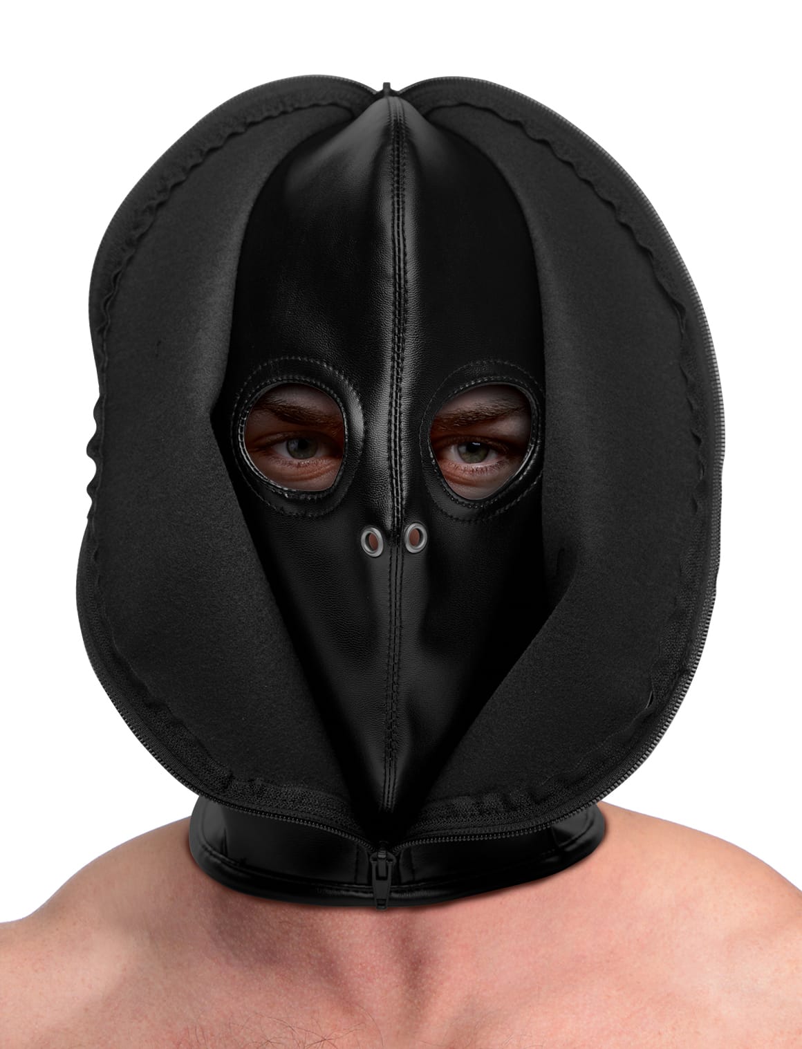 Zip Front Bondage Hood - Image 4