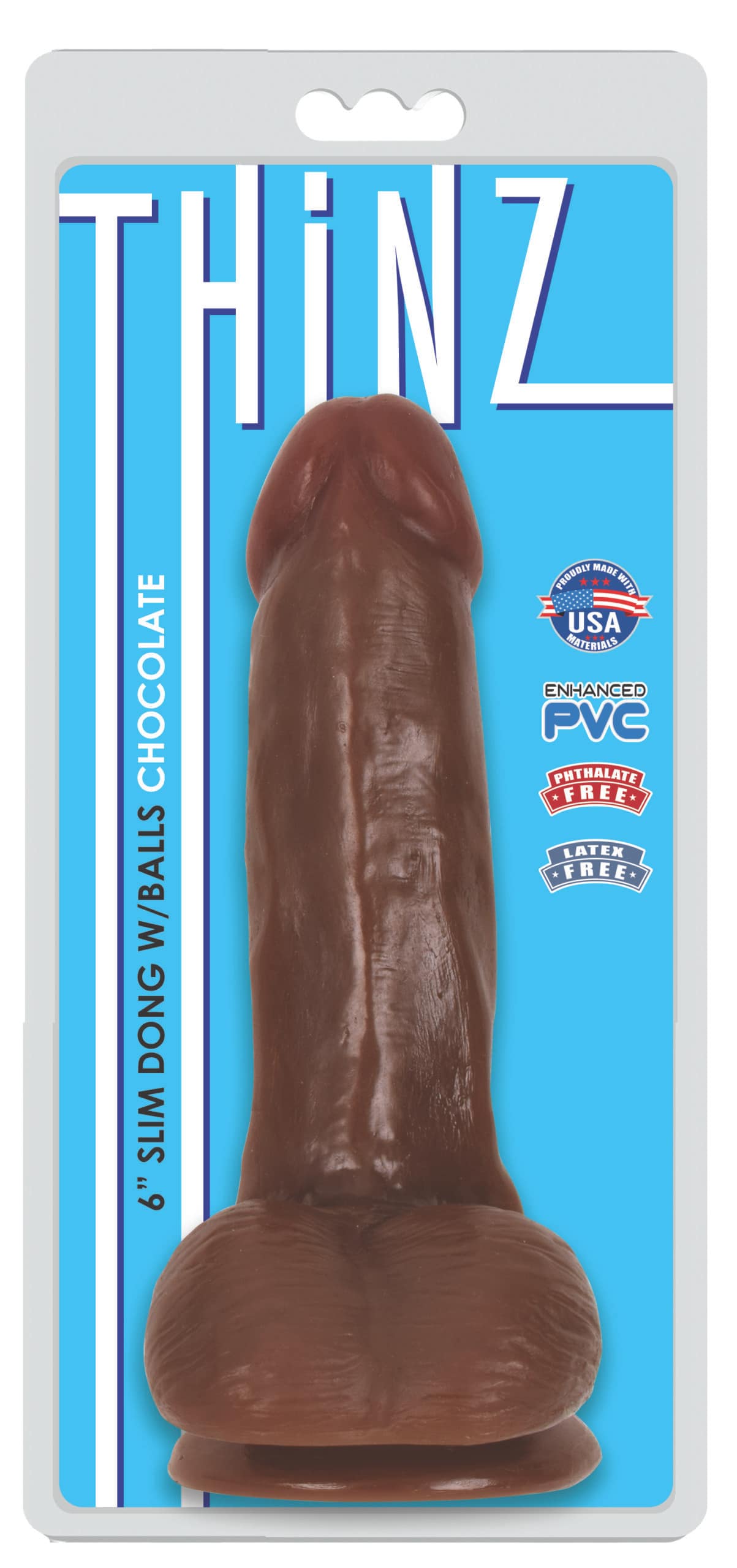 6 Inch Slim Dildo with Balls - Medium - Image 2