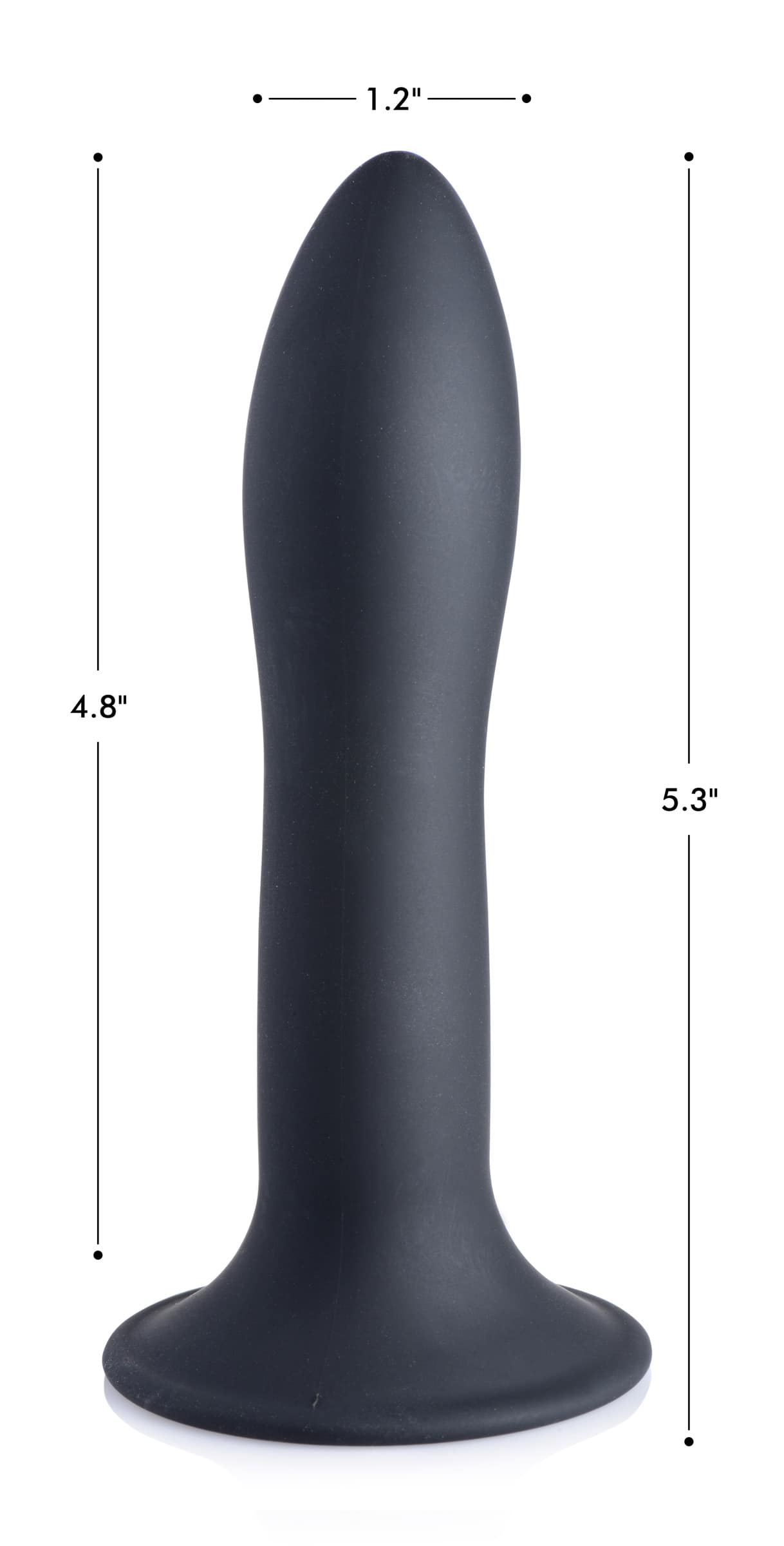 Squeezable Slender Dildo - Black - Image 3
