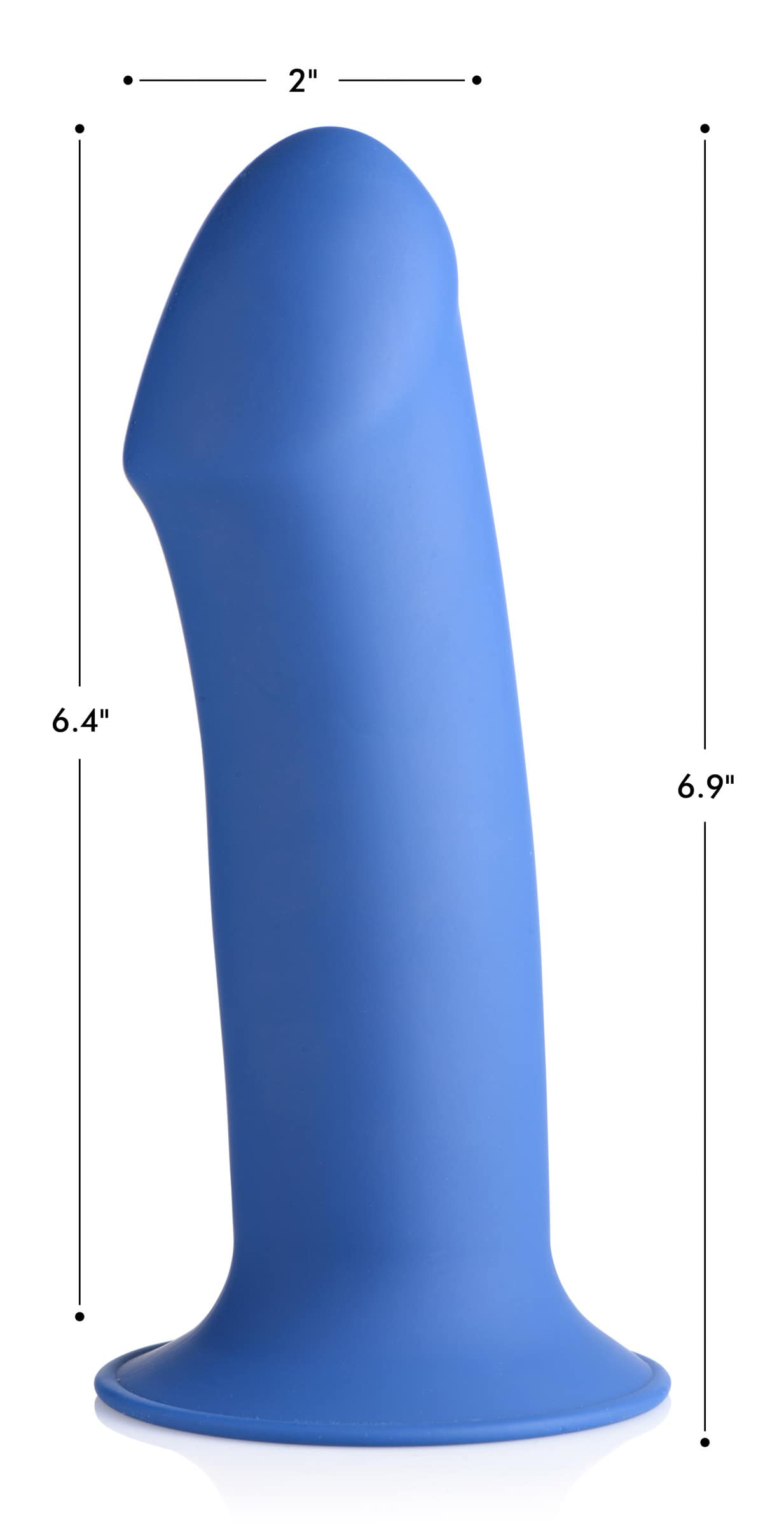 Squeezable Thick Phallic Dildo - Blue - Image 3