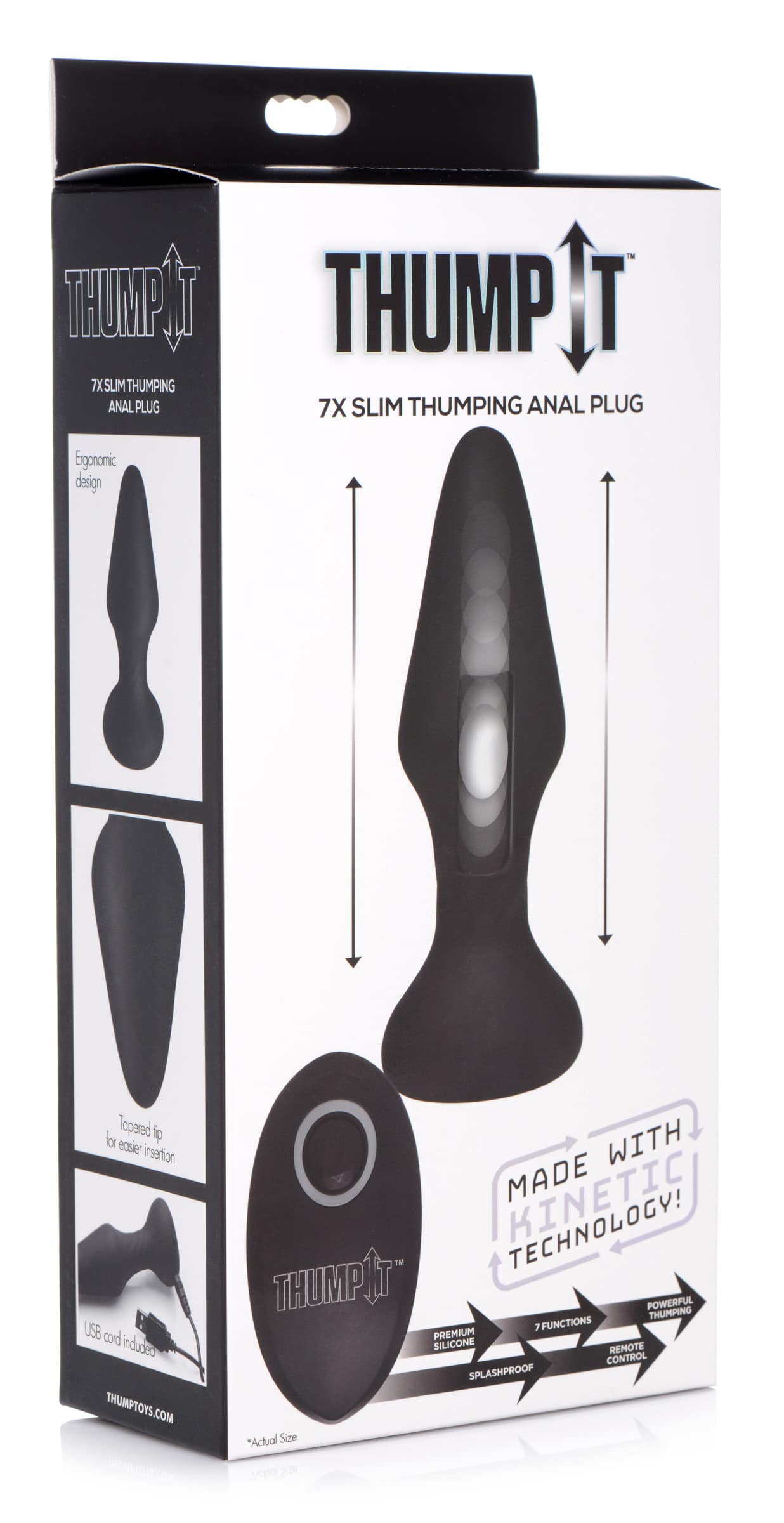 7X Slim Thumping Silicone Anal Plug - Image 6