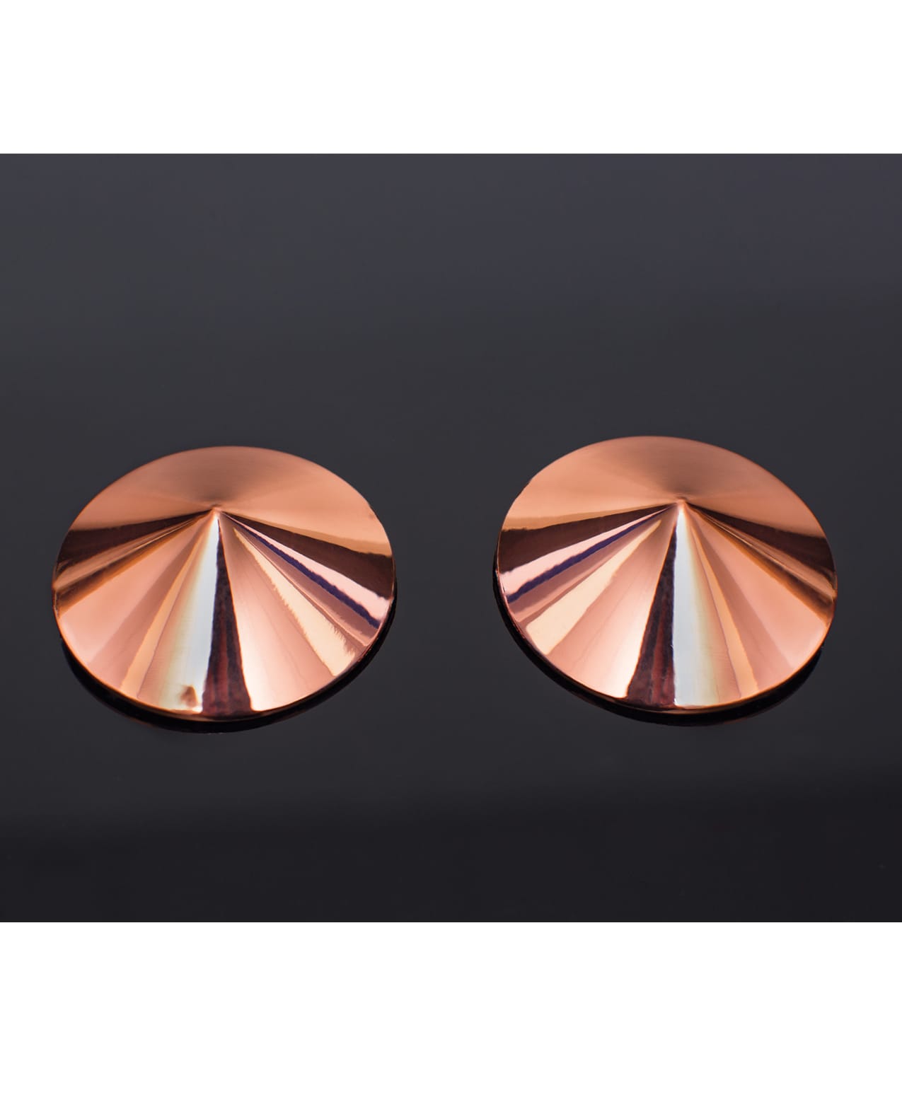 Pleasure Collection Metal Pasties Rose Gold O/S - Image 2