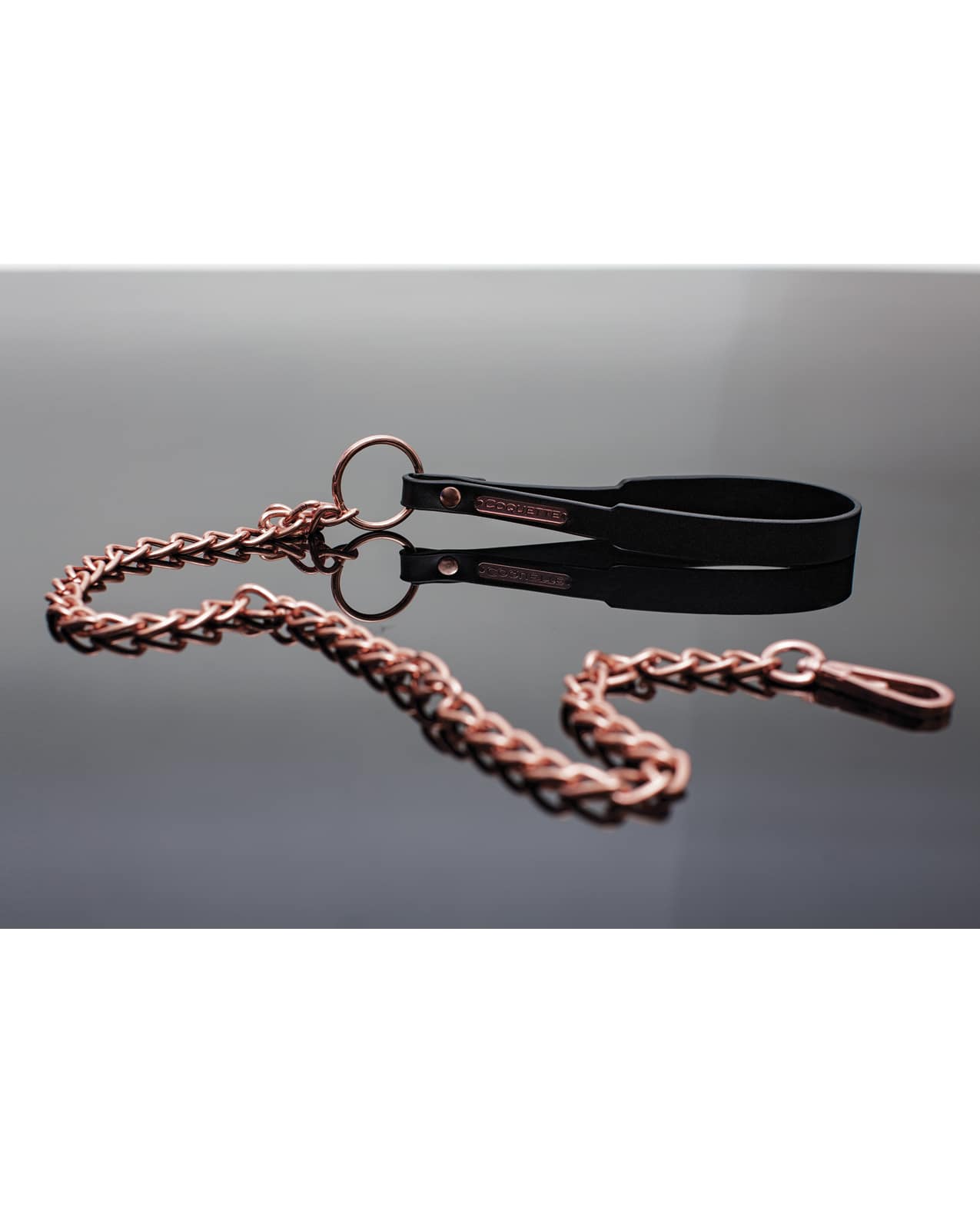 Pleasure Collection Leash - Black/Rose Gold - Image 2