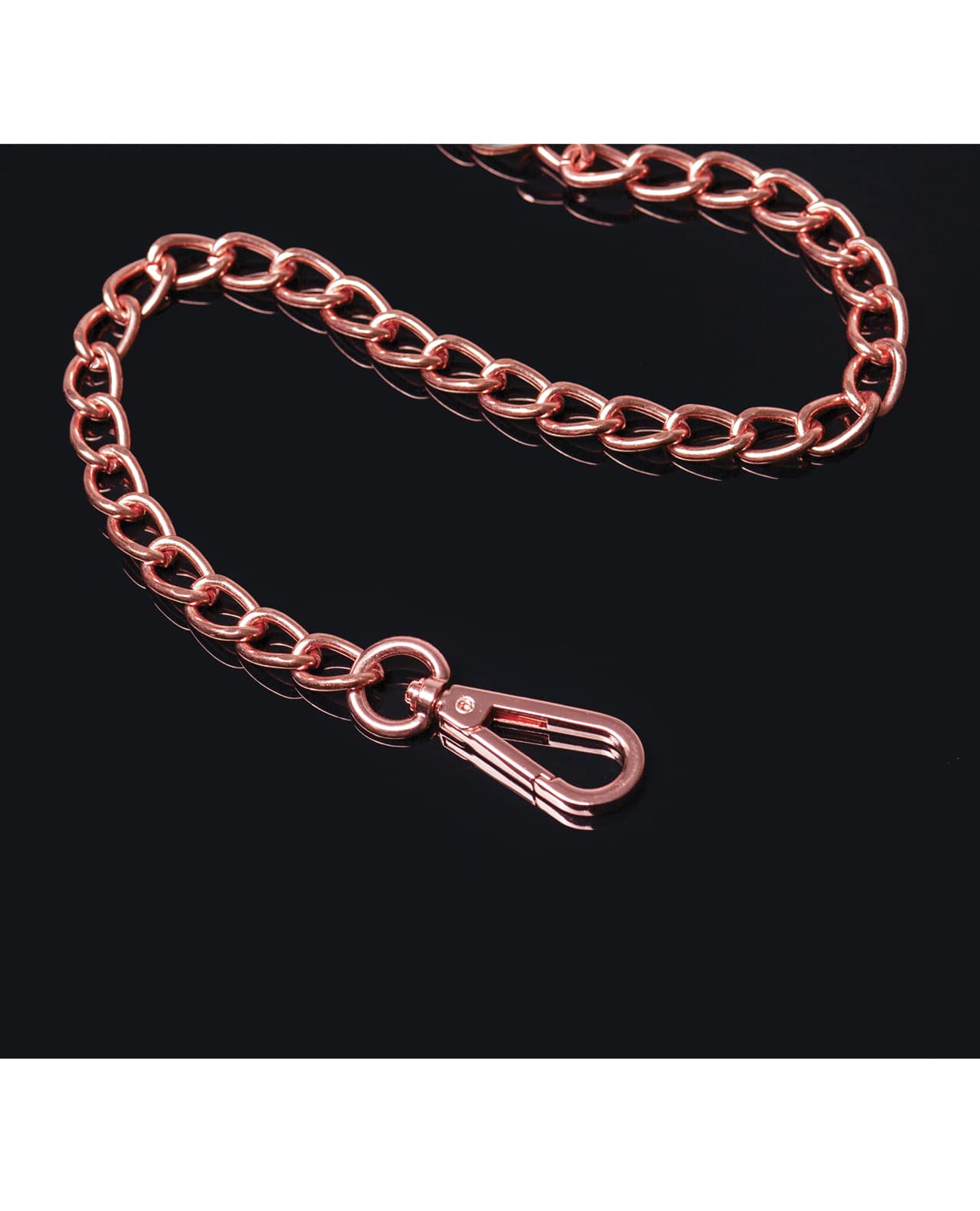 Pleasure Collection Leash - Black/Rose Gold - Image 3