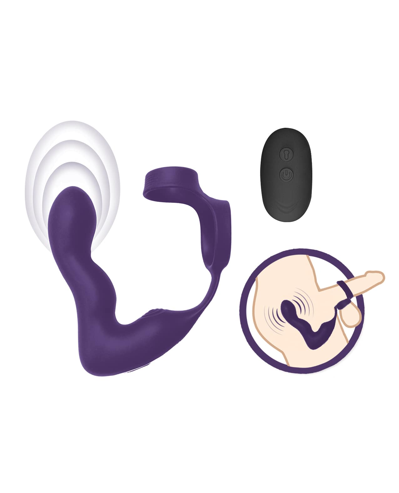 The Royale Inflatable P-Spot Vibe - Purple - Image 4