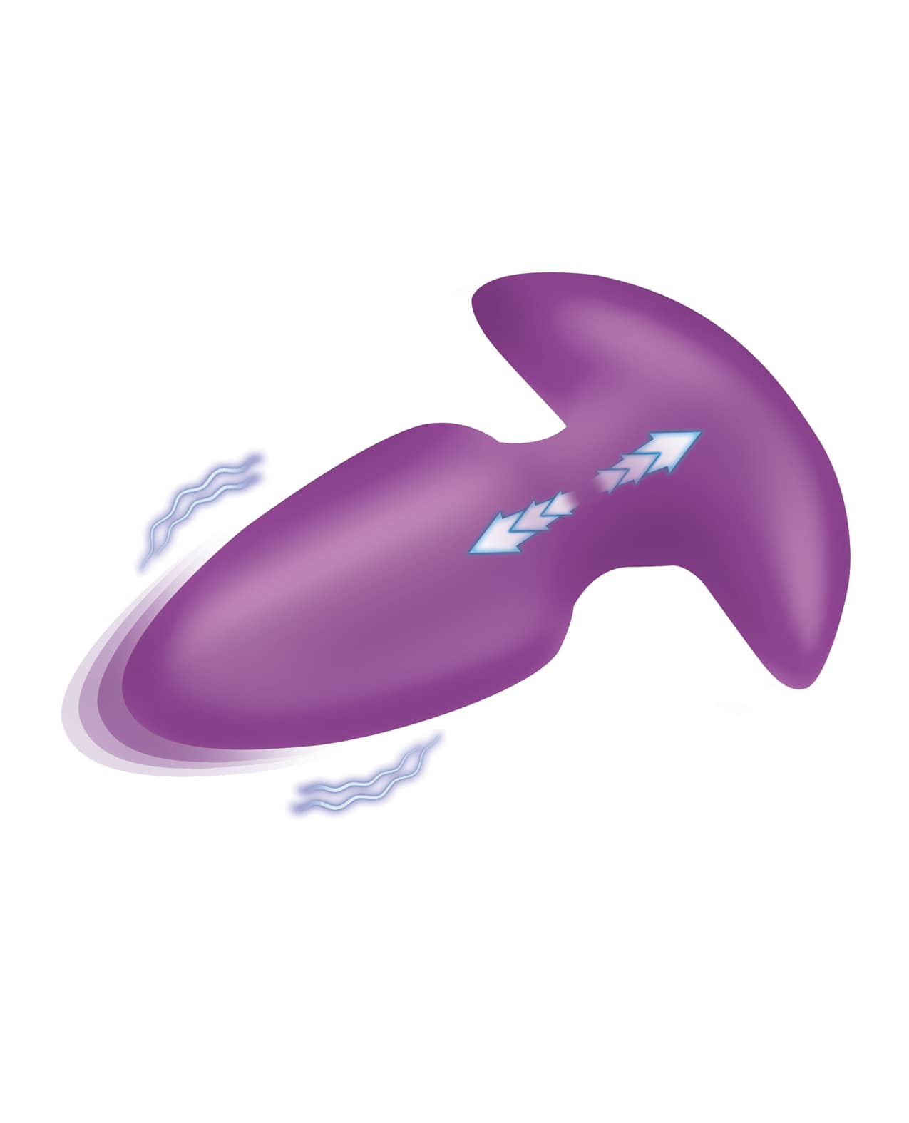 Bang! Thrusting & Vibrating Butt Plug - Purple - Image 3