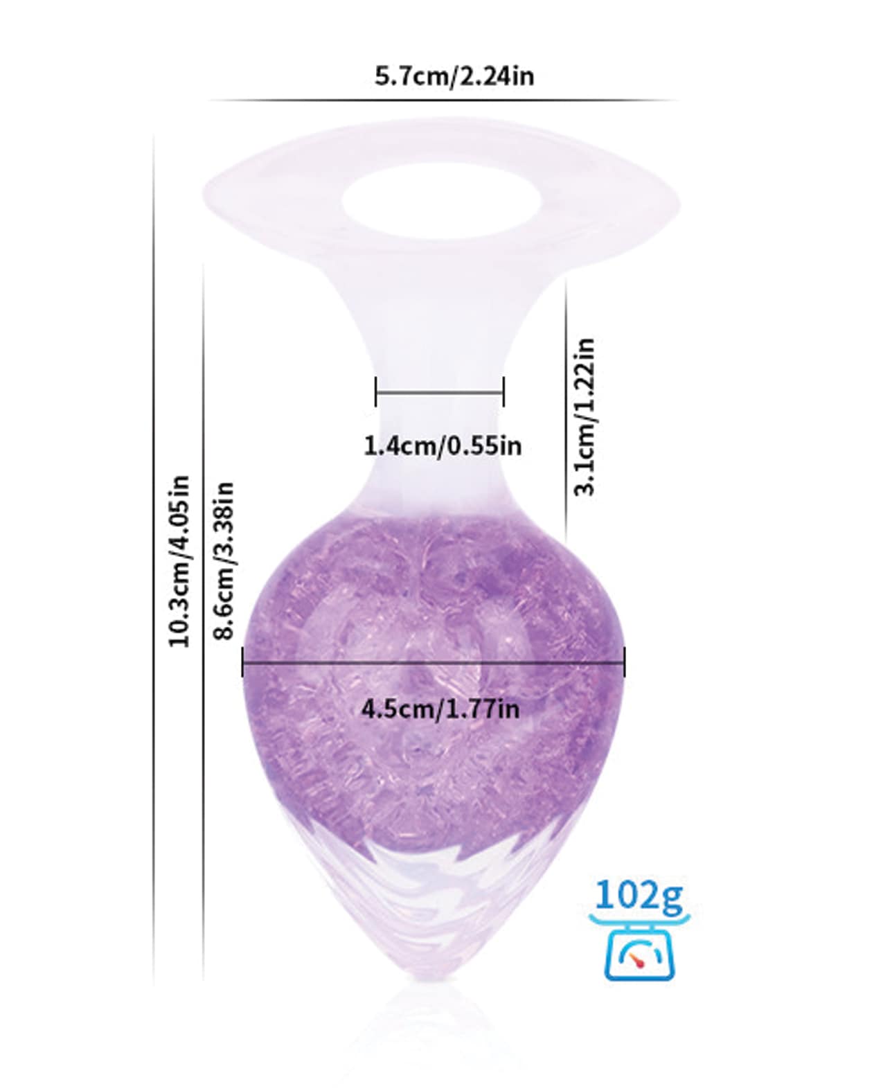 Luxe Prism Large Plug - Light Purple - Image 3