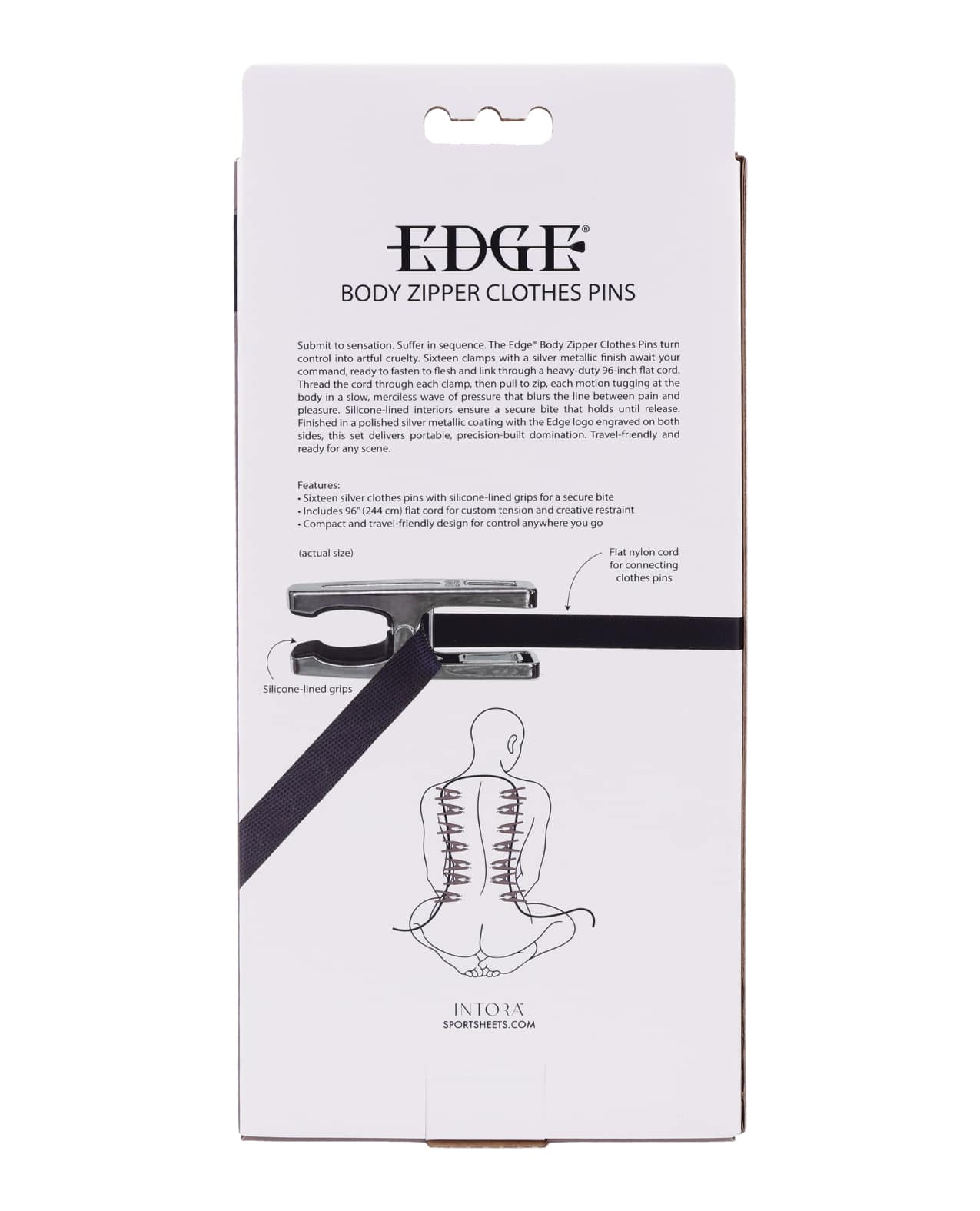 Edge Body Zipper Clothes Pins - Silver - Image 6