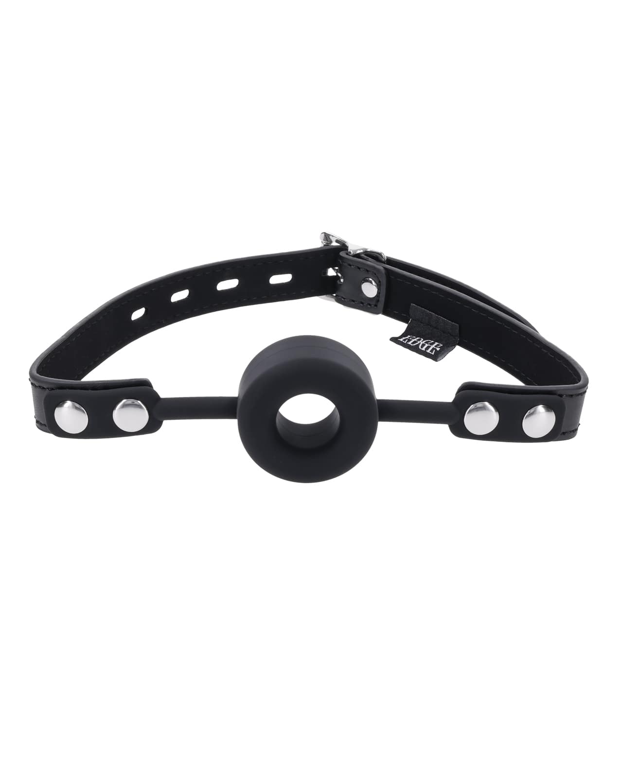 Edge Silicone Ring Gag - Black - Image 2