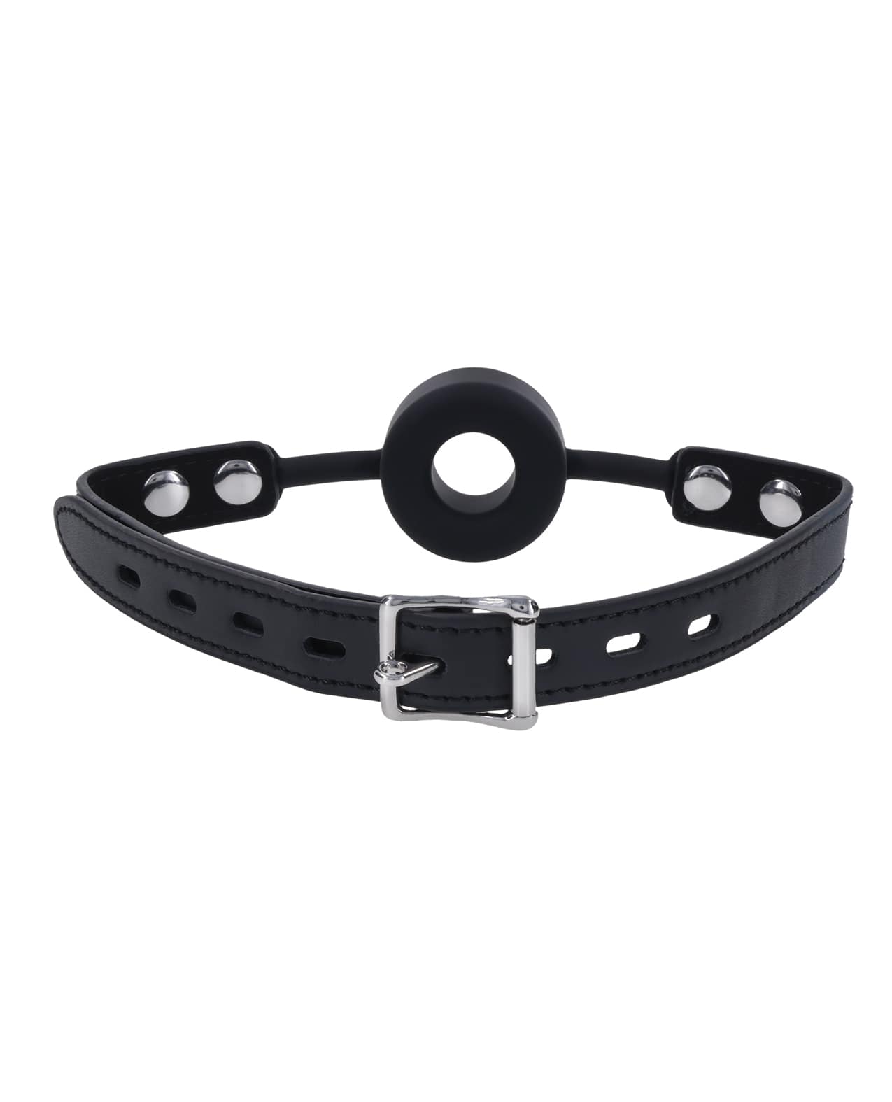 Edge Silicone Ring Gag - Black - Image 4