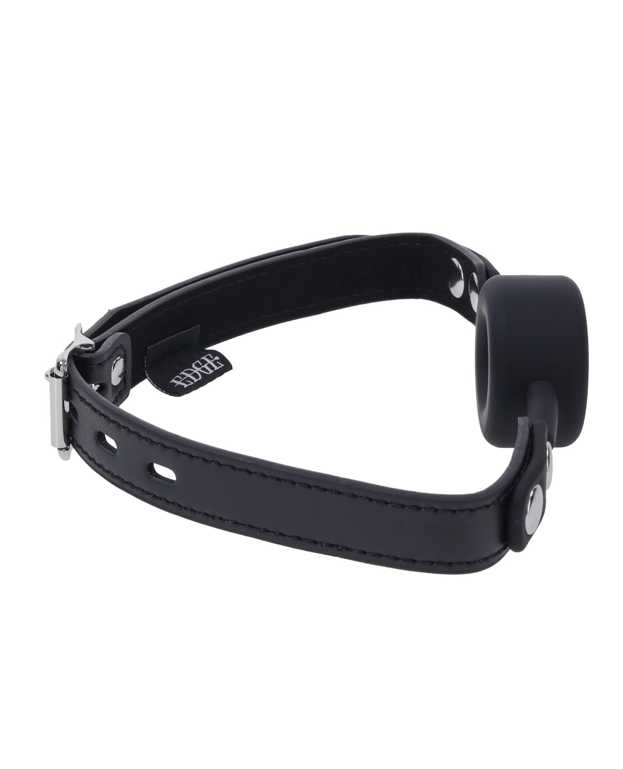 Edge Silicone Ring Gag - Black - Image 5