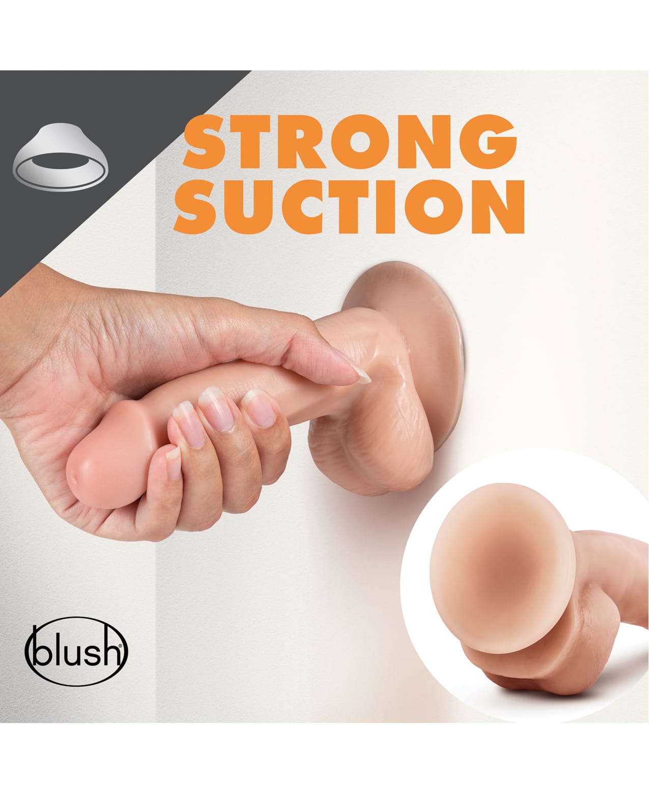 Blush Dr. Skin Dr. Spin 6" Gyrating Realistic Dildo - Vanilla - Image 3