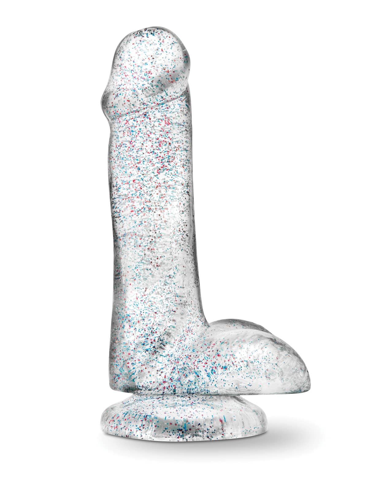 Blush Naturally Yours 6" Glitter Cock - Sparkling Clear - Image 2