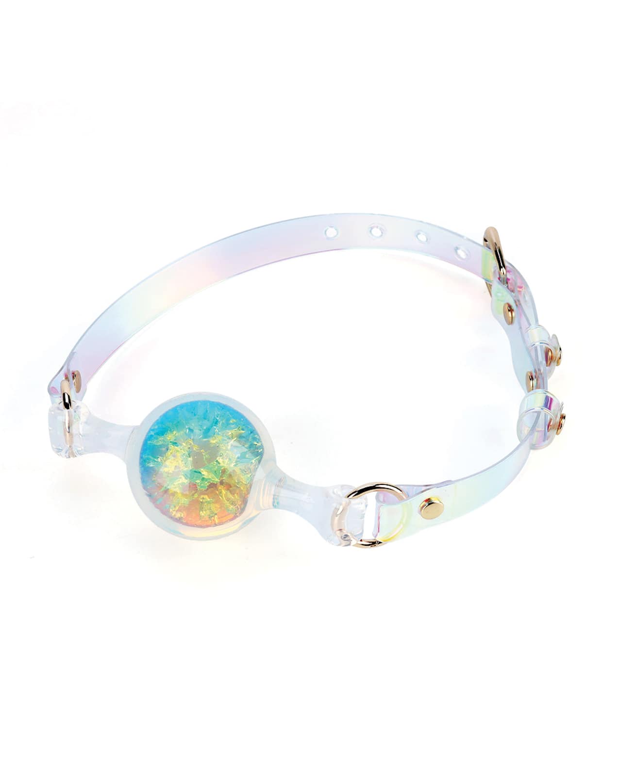 Luxe Prism Small Ball Gag - Rainbow - Image 2