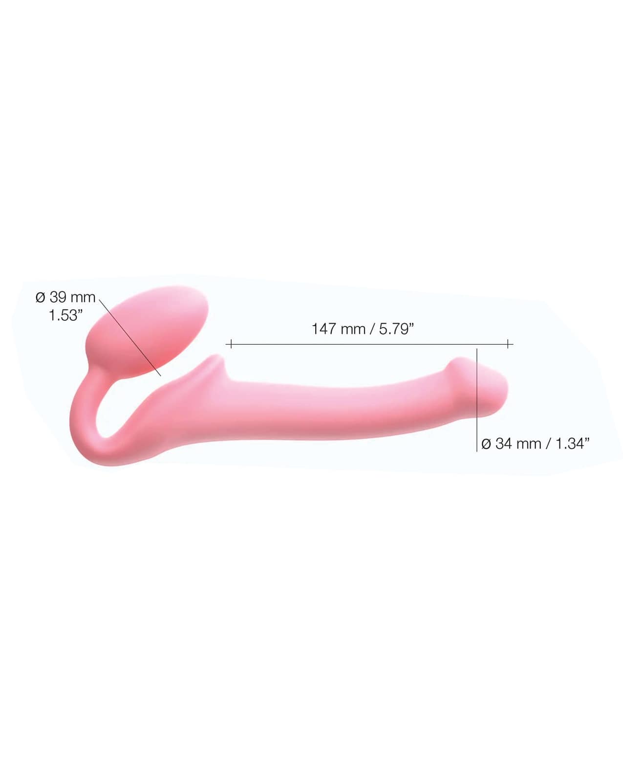Strap-on-Me Semi-Realistic Bendable Strap-on - Pink SM - Image 4