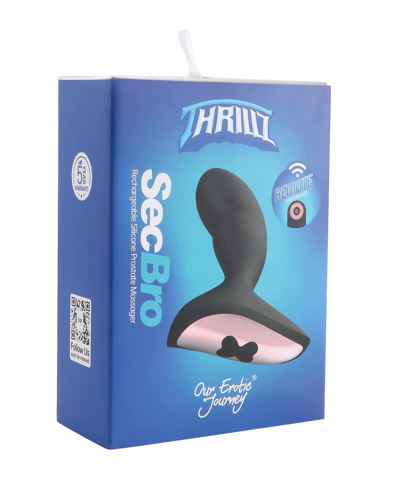 Thrillz Sec Bro Silicone Prostate Massager w/Remote